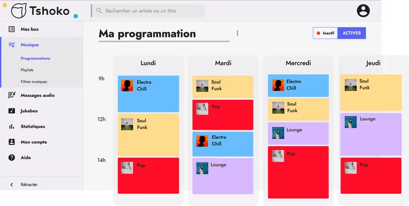 Programmation musicale multi-sites