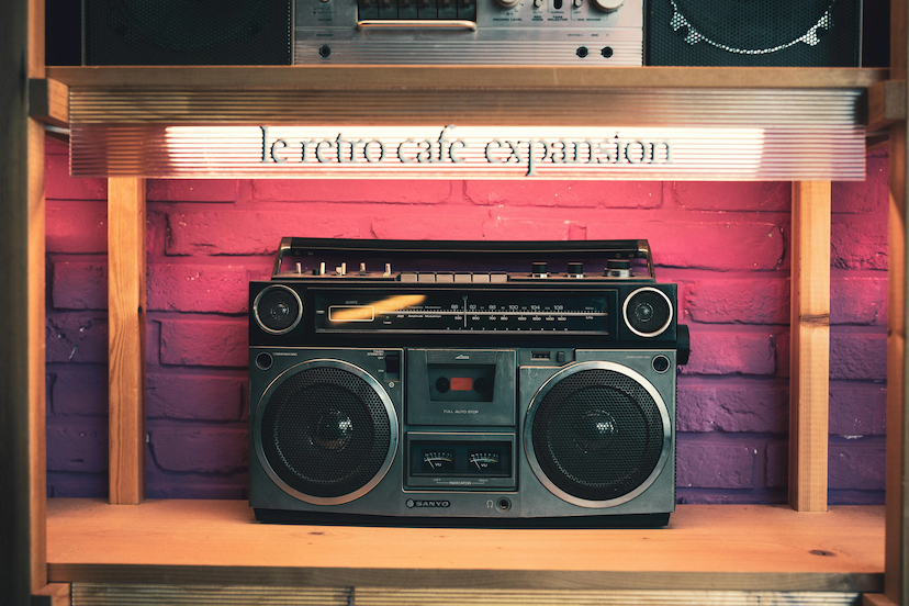 enceinte musique rétro magasin