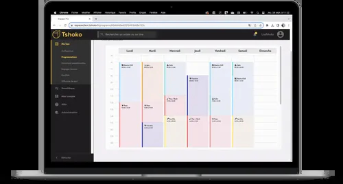 interface espace pro tshoko programmation