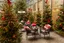 terrasse magasin noël sapin décoration